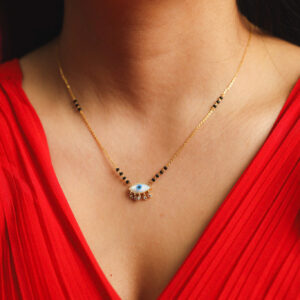 Evil eye drops Mangalsutra pendant